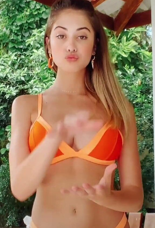 Ananda Morais (@ananda) #bikini  #orange bikini  #bouncing boobs 