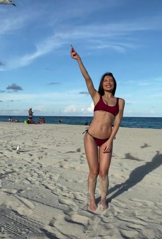 Georgina Mazzeo (@georginamazzeo) #beach  #bikini  #red bikini  #legs 