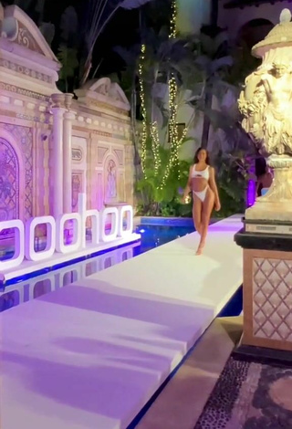 Georgina Mazzeo (@georginamazzeo) #bikini  #white bikini  #butt  #thong  «@boohoo catwalk #miamiSwimsweek...»