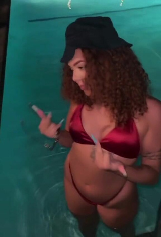 Kayla Granda (@kaylathayla) #swimming pool  #bikini  #red bikini  «You don’t got shh I need bit...»