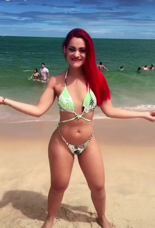 Mayca Delduque (@maycabrasil) #beach  #bikini  #floral bikini  #booty shaking  #thong  «#debochada   ‍♀️»