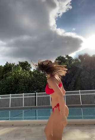 Sofia Gomez (@sofiiiiagomez) #swimming pool  #bikini  #red bikini  #thong  #cleavage  #big boobs  «Okay what if we made this a...»