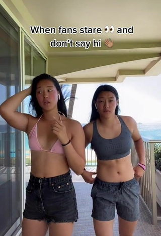 Jie & Mei Walters (@thewalters2wins) #shorts  #sport bra  #bikini top  «We love meeting you all. We...»