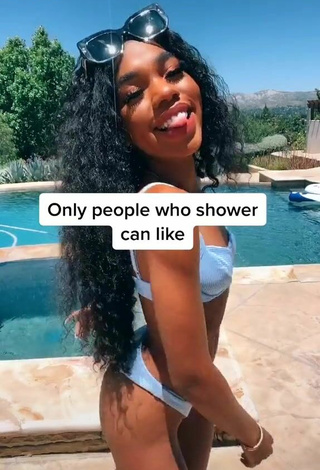 Teala Dunn (@ttlyteala) #swimming pool  #bikini  #blue bikini  #booty shaking  #sexy 