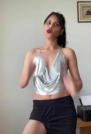 XENA (@crazu5) #top  #silver top  #braless  #booty shaking  #bouncing boobs  #skirt  #black skirt  «#fyp♥️»