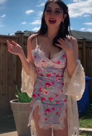 Jade Giadressi (@dartthjader) #cleavage  #dress  #floral dress  #sexy  «um idk I don’t normally make...»