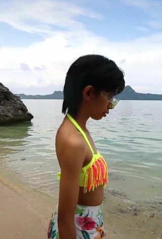 Joyce Glorioso (@joyang.tv) #beach  #bikini top  #skirt  #floral skirt  «Solar Power MV deleted scene...»