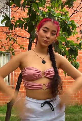 Katy Carrdona (@katy_carrdona) #crop top #pink crop top #booty shaking #braless «Buenas,buenas!!»