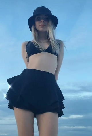 Laila Montero (@lailamontero) #bikini top  #black bikini top  #skirt  #black skirt 