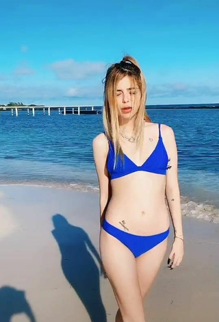 Laila Montero (@lailamontero) #beach  #bikini  #blue bikini 