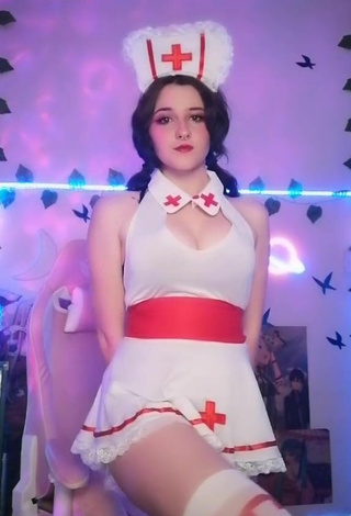 Ryn GamerGirl Egirl (@psycho_gummy) #cosplay  #dress  #white dress  #cleavage  #big boobs  «I'm here for ur checkup!  Follow...»