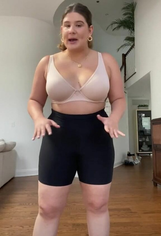 Remi Jo (@remibader) #bra  #beige bra  #cleavage  #big boobs  #legging shorts  #black legging shorts  «#BreakUpWithYourBra and use my...»