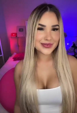 Alannis Proenca (@alannisproenca) #cleavage  #crop top  #white crop top 