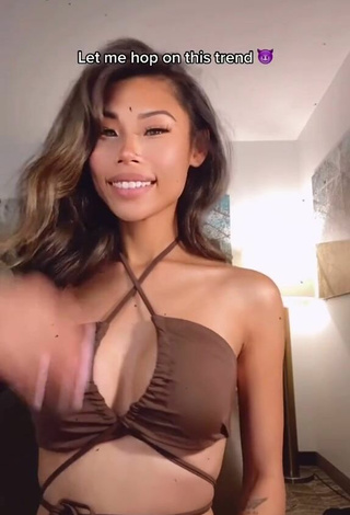 Nhu Tran (@ntrannnnn) #cleavage  #side boob  #tattooed body  #bikini top  #brown bikini top  «Akuma    Can u pls copy 3 times...»