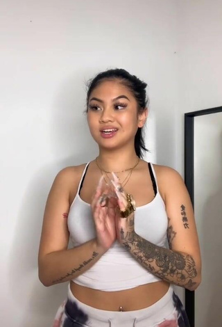 Carly Sarah (@rly.cxrly) #crop top  #cleavage  #white crop top  #tattooed body  #belly button piercing  «done the long talks. Lets keep...»