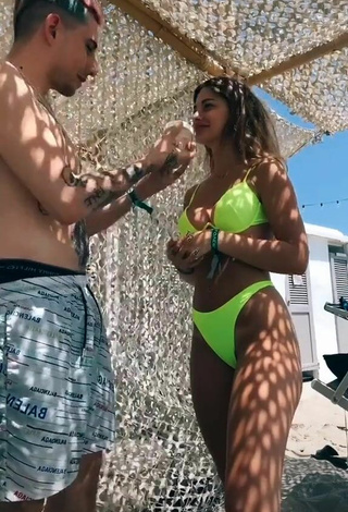 Roberta Carluccio (@roberryc) #cleavage  #bikini  #lime green bikini  #belly button piercing  «@boroboro35»