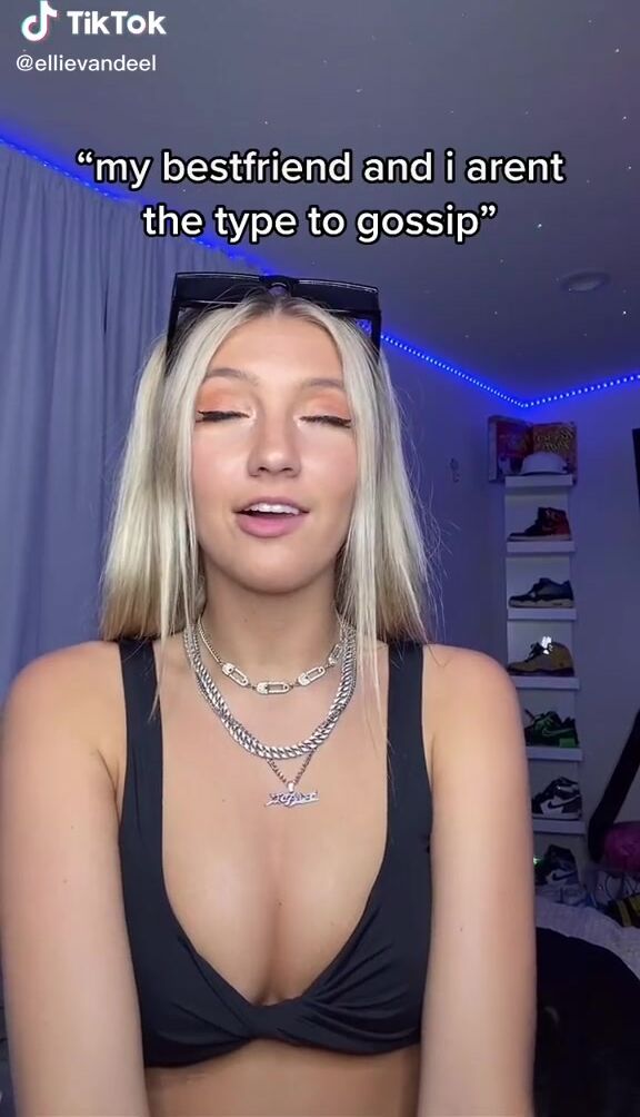 Ellie Vandeel (@ellievandeel) #cleavage #crop top #black crop top «this