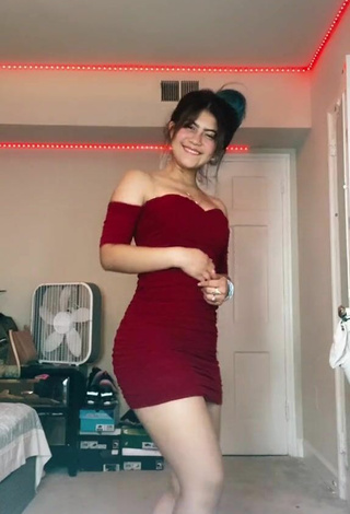 Cristel Mejia (@itscristelmejia) #cleavage  #dress  #red dress  #booty dancing 