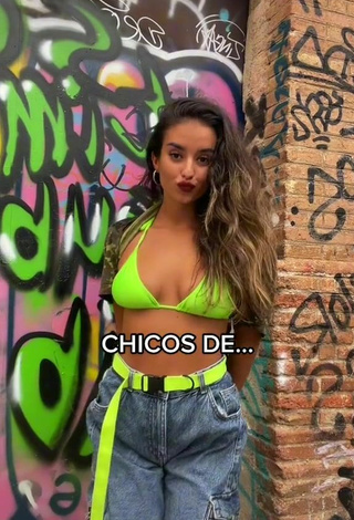 Laia Fidalgo Vega (@itslaiafidalgo) #cleavage  #bikini top  #light green bikini top  «Como decía Becky G…»