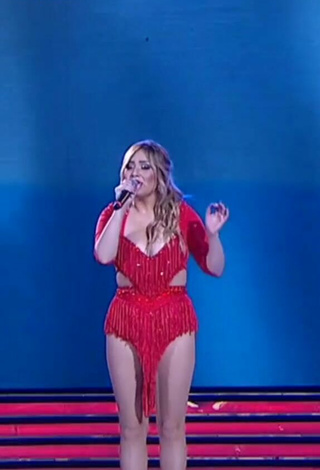 Karina Jesica Tejeda (@kariprinceok) #cleavage #dress #red dress #big boobs «Lunita Tucumana!!!❤»