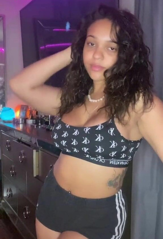 River Bleu (@riverbleu) #cleavage  #crop top  #shorts  #belly button piercing  #tattooed body  «can you tell i love this audio»