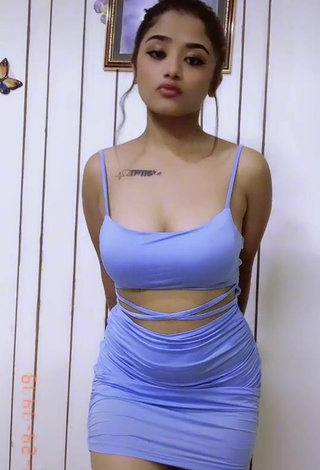 Samikshya Basnet (@samikshyabasnet) #cleavage  #dress  #blue dress  #tattooed body 