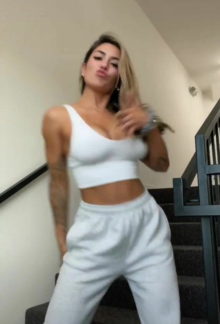 Luciana DelMar (@luchidelmar) #cleavage  #crop top  #white crop top  #booty dancing  #tattooed body  «it’s the singing late for me  my...»