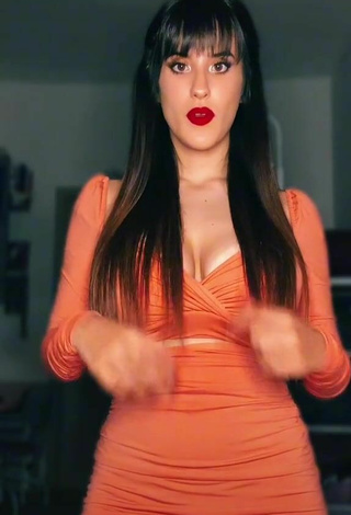 Alice Iori (@spadina) #cleavage  #dress  #orange dress 