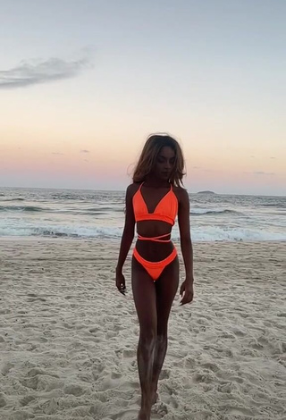 diveludo (@diveludo) #bikini  #electric orange bikini  #beach 