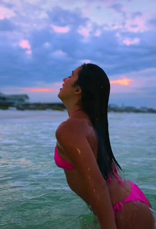Karina Prieto (@karina.prieto) #cleavage  #bikini  #pink bikini  #sea  «the earth is so beautiful...»