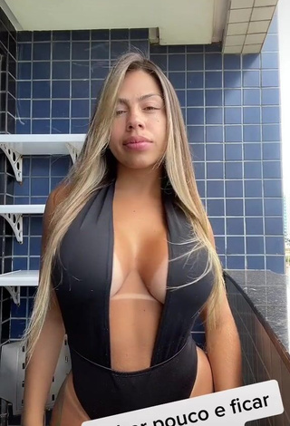 Camila Xavier (@oficiialxavier) #cleavage  #swimsuit  #black swimsuit  #big boobs  #pokies  #side boob  #tattooed body  «Desse jeitinho  #fypシ...»