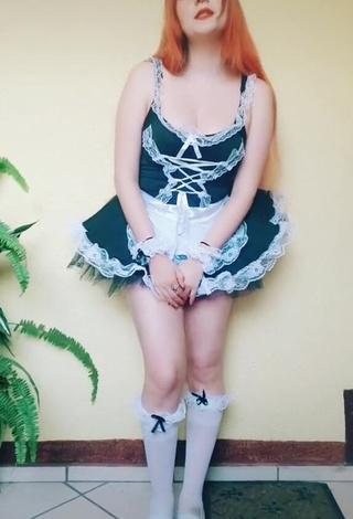 San Chan Claudia (@sanchanclaudia) #cleavage  #cosplay  #dress  #stockings  «uwu #maid #kawaii #cute»
