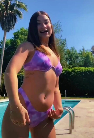 Hannah Rylee (@hannahrylee) #swimming pool  #bikini  #purple bikini  #belly button piercing  «summer vibes = summer audios»