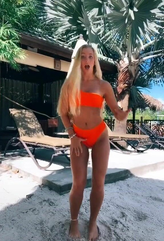 Hannah Mae Dugmore (@hmddancer722) #beach  #bikini  #orange bikini  «@leniswims    #foryoupage #xyzcba»