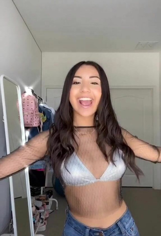 Jazlyn G (@itsjazlyng) #crop top  #see through crop top  #bra  #silver bra  «Want to win $250 to spend on...»