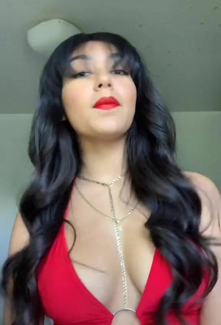 Jackie Ybarra (@jackieybarra) #cleavage  #big boobs  #red lips  «do you wanna win $250 to spend...»