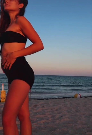 Katy Hedges (@katyhedges) #beach  #bikini top  #shorts  #black shorts 