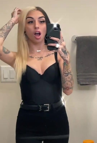 Cruella Morgan (@cruellamorgan) #tattooed body  #cleavage  #top  #black top  «he doesn’t have to tell me what...»