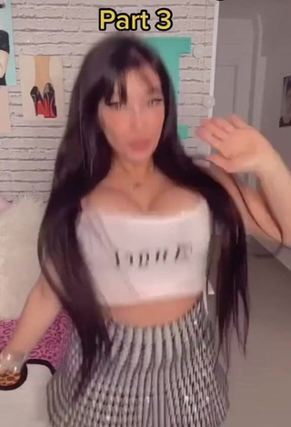 Emanuelly Raquel (@emanuelly_raquel) #cleavage  #big boobs  #bouncing boobs  #crop top  #white crop top  #skirt  #checkered skirt  «Anime dancing part 3  #anime...»
