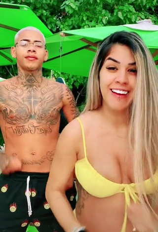 Andressita Chegou (@euandressacassiaa) #cleavage  #bouncing boobs  #yellow bikini  #bikini  «Ilha de Santo Amaro !! #fy...»