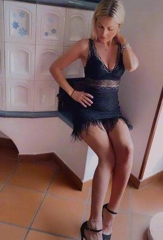Nadejda Sendrea (@nadejdasendrea8) #dress  #black dress  #sexy  #cleavage  «#buonasera»