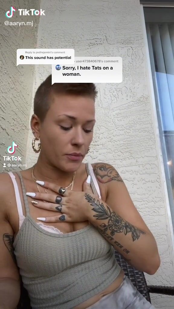 Aaryn MJ (@aaryn.mj) #tattooed body #crop top #beige... «Reply to