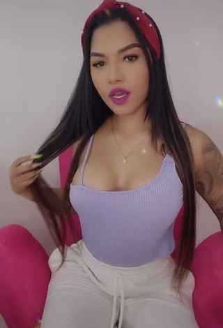 Anyuri Lozano (@anyurimusica2) #cleavage  #big boobs  #tattooed body  #top  #purple top 