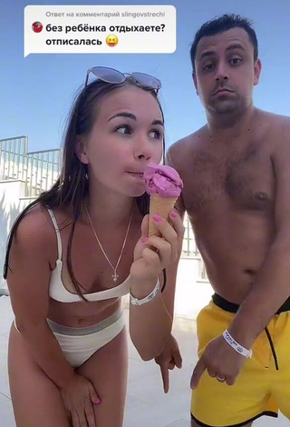 Lera & Danya (@lera_danya) #beach  #bikini  #white bikini  #booty shaking  «Ответ пользователю...»