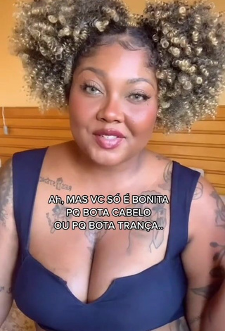 Manu Mendes (@manumendes.rj) #cleavage  #tattooed body  #crop top  #black crop top  #sexy  #big boobs  «Aquelas coisas,  né… rsrs...»