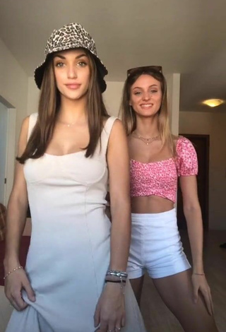 Arianna & Aurora (@martinisisters) #dress  #crop top  #shorts  #white dress  #white shorts 