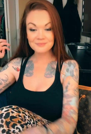 Paige Keeter (@paige_tha_rage) #tattooed body  #top  #black top  «Good old musical.ly days ❤️...»