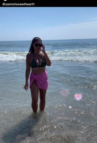 Sammi Giancola (@sammisweetheart1) #beach  #bikini  #black bikini  #big boobs  «I don’t want Summer to end!...»