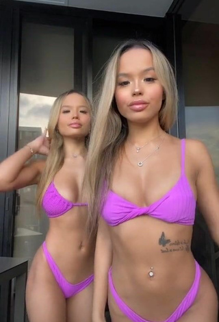 Carly & Christy Connell (@theconnelltwins) #bikini  #violet bikini  «#fyp#fypaustralia#twins#foryoupage»