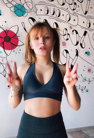 Larissa Manoela (@larissamanoela) #crop top  #black crop top  #cleavage  #booty shaking  «Peace #fyp»